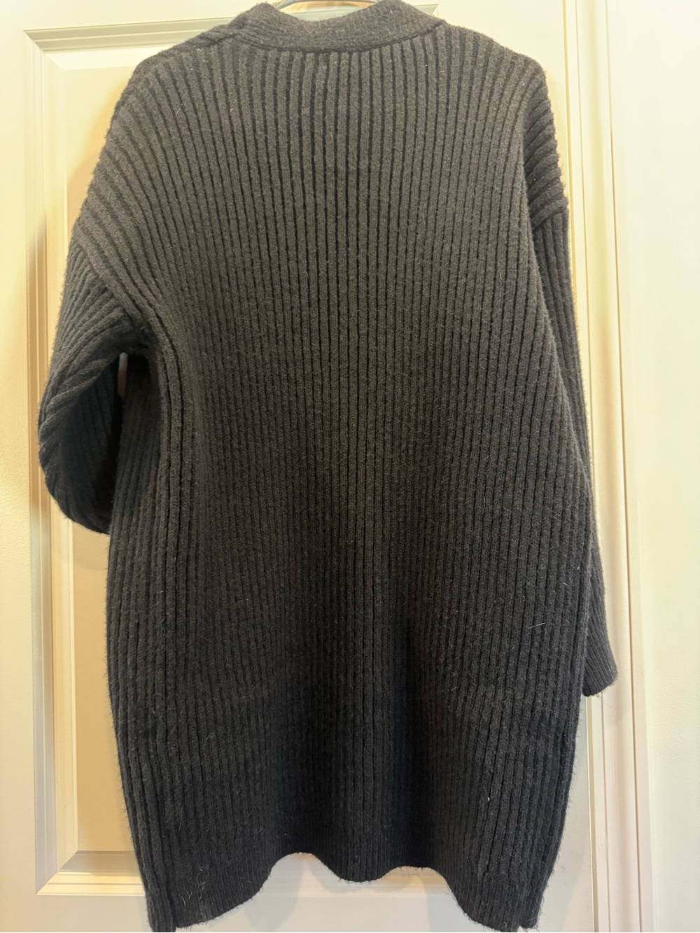 POL Black Ribbed Open Cardigan - Picture 3 of 4
